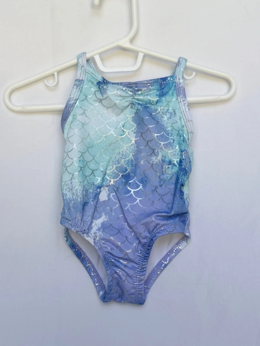 Penelope Mack Mermaid Scale Metallic Foil One-Piece Swimsuit 12mth